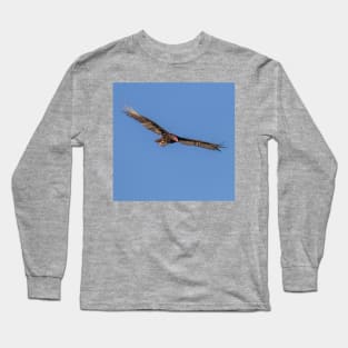 Turkey Vulture in a Blue Sky Long Sleeve T-Shirt